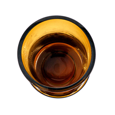 Amber Brown Cylinder Glass Vase