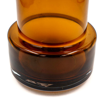 Amber Brown Cylinder Glass Vase