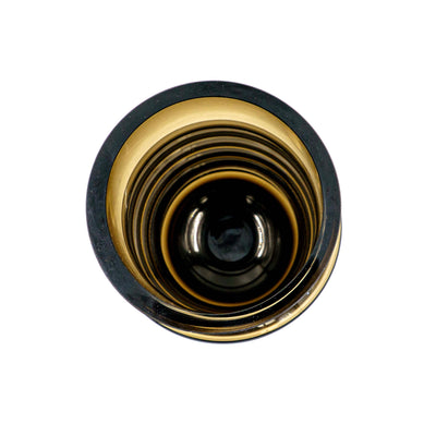Amber brown Ribbed Glass Vase