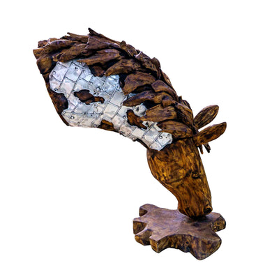 Luxe Grazing Horse Head Sculpture