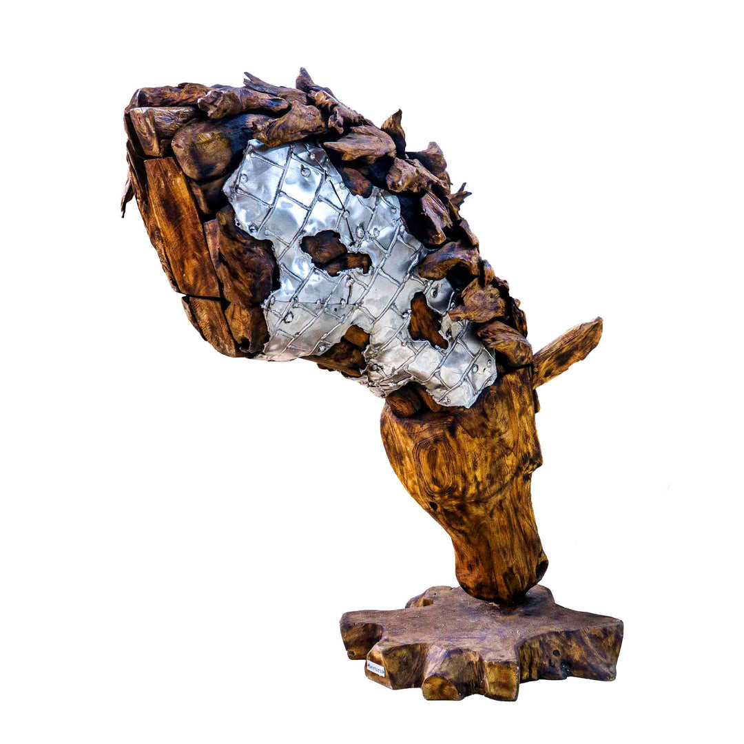 Luxe Grazing Horse Head Sculpture