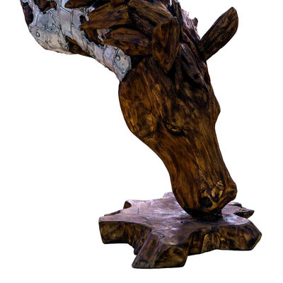 Luxe Grazing Horse Head Sculpture