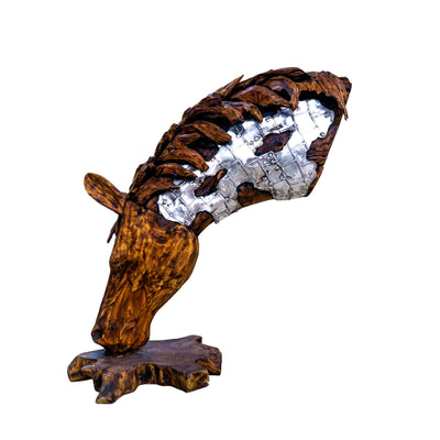 Luxe Grazing Horse Head Sculpture