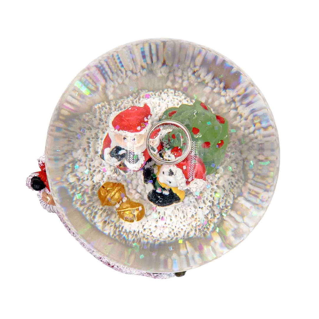 Winter wonderland mini snow tree globe table display