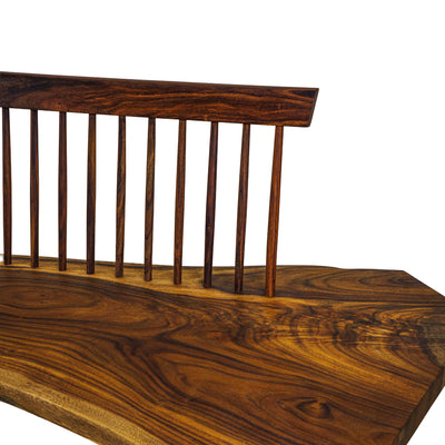 Natural Grande Wave Rosewood Bench