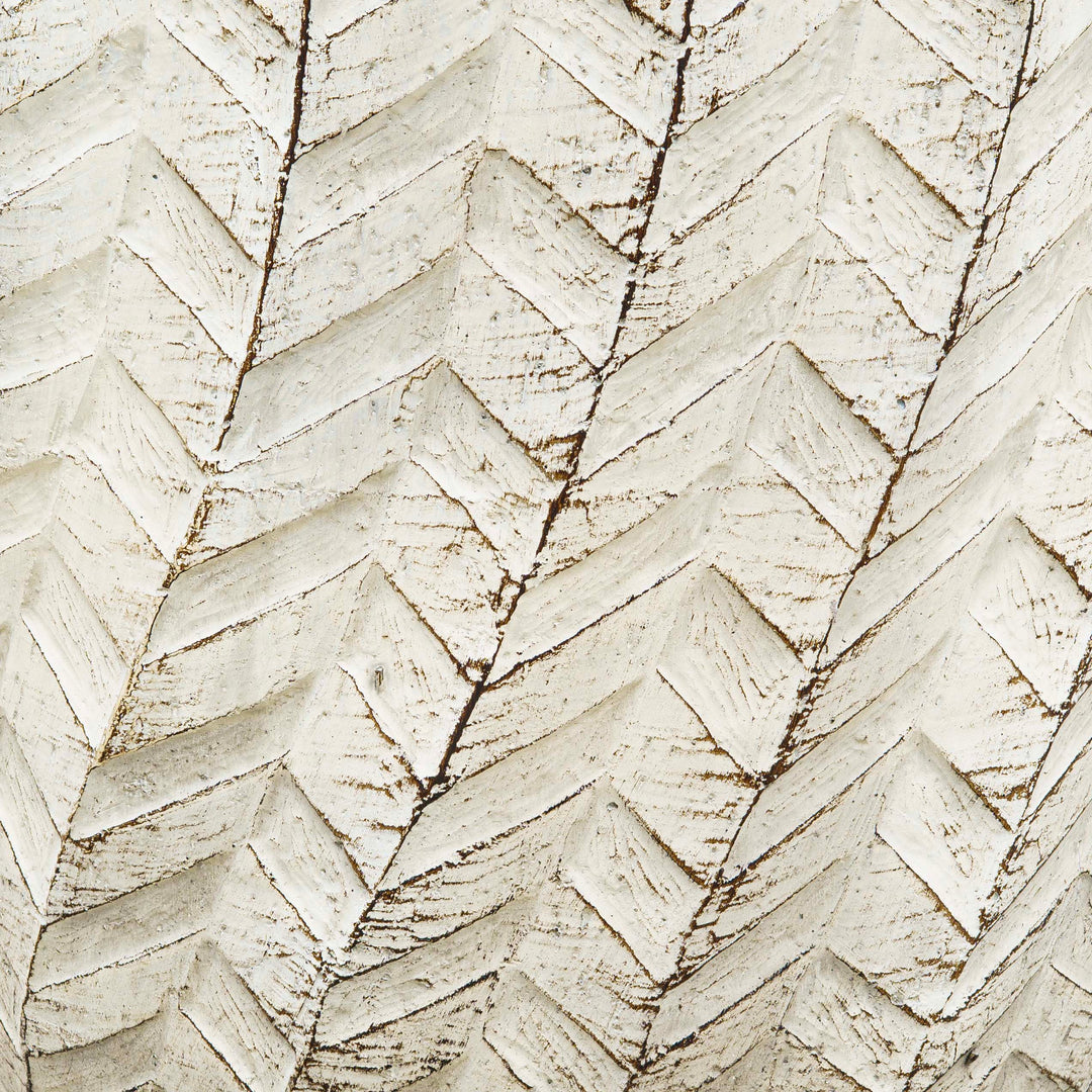 Textured Ivory Cement Pot