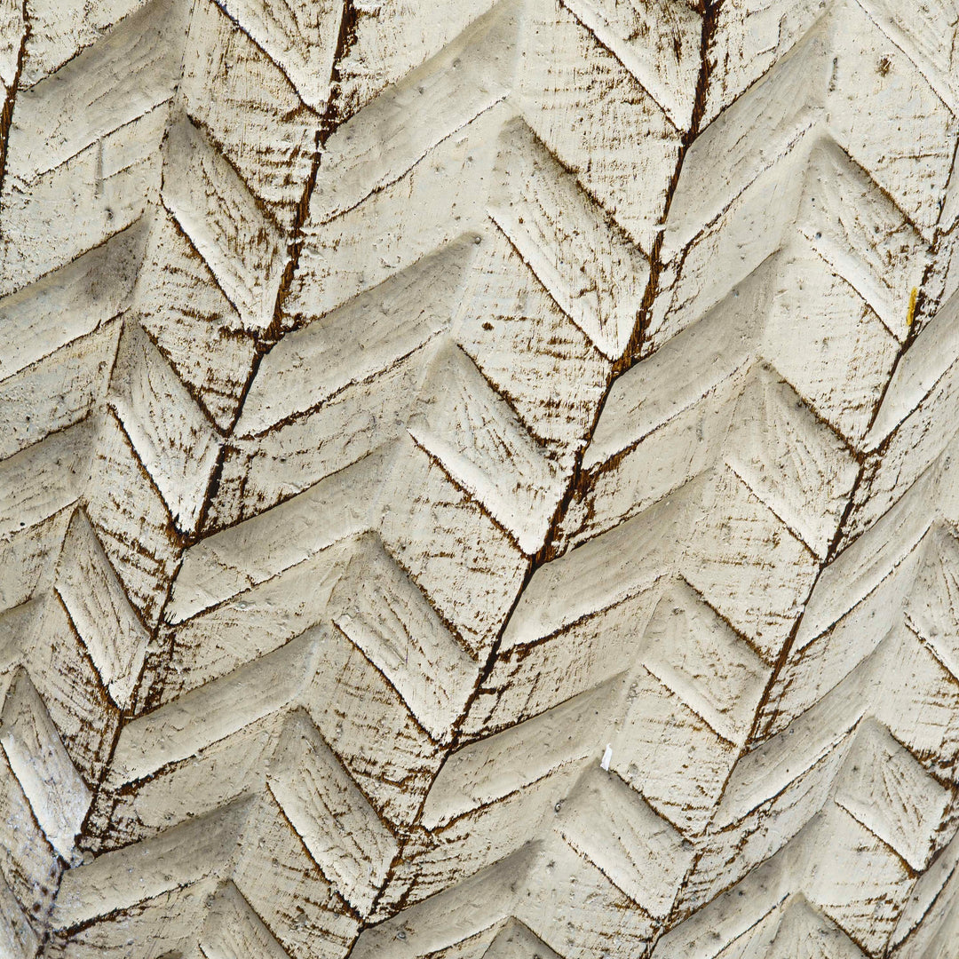 Textured Ivory Cement Pot