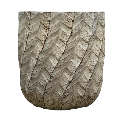 Textured Ivory Cement Pot