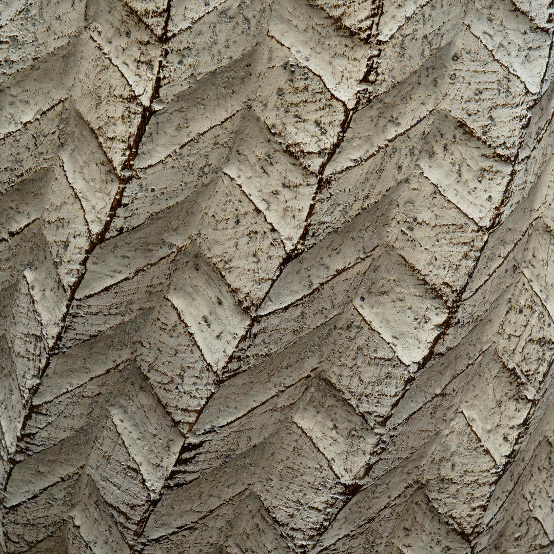 Textured Ivory Cement Pot
