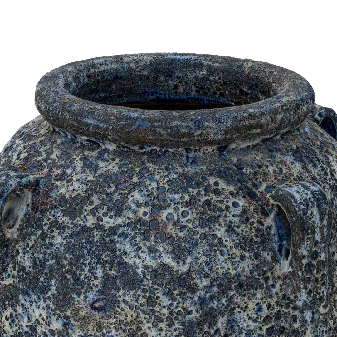 Larissa Ceramic Antique Pot Brown With Handle