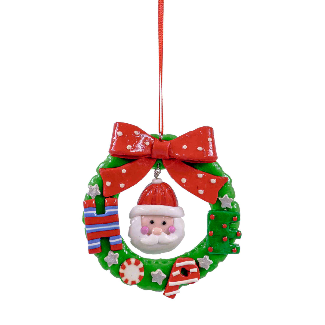 Santa Wreath Hanging Ornaments