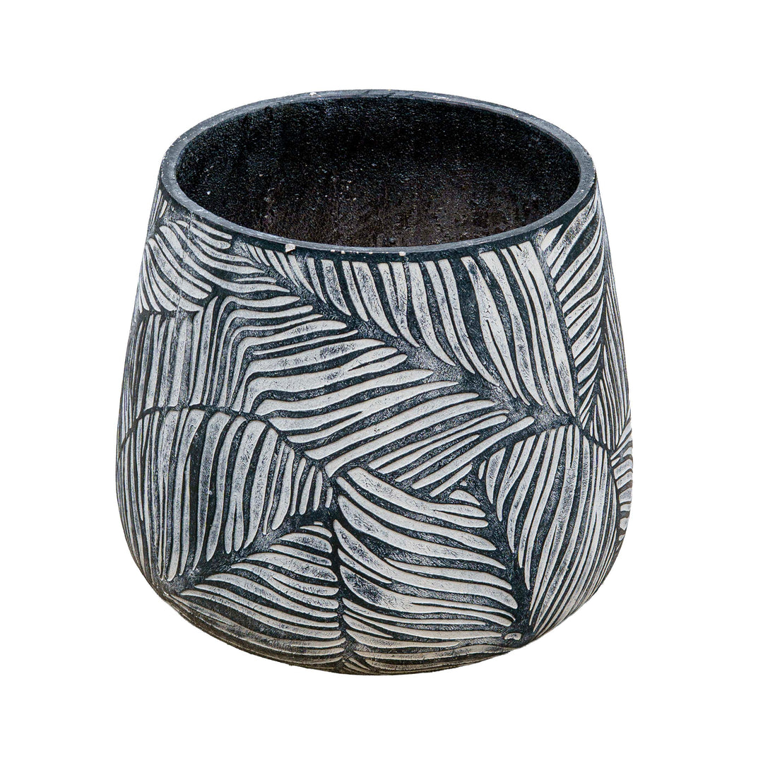 Leaf Texture Cement Pot