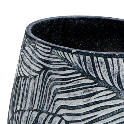 Leaf Texture Cement Pot