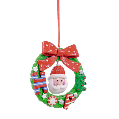 Santa Wreath Hanging Ornaments