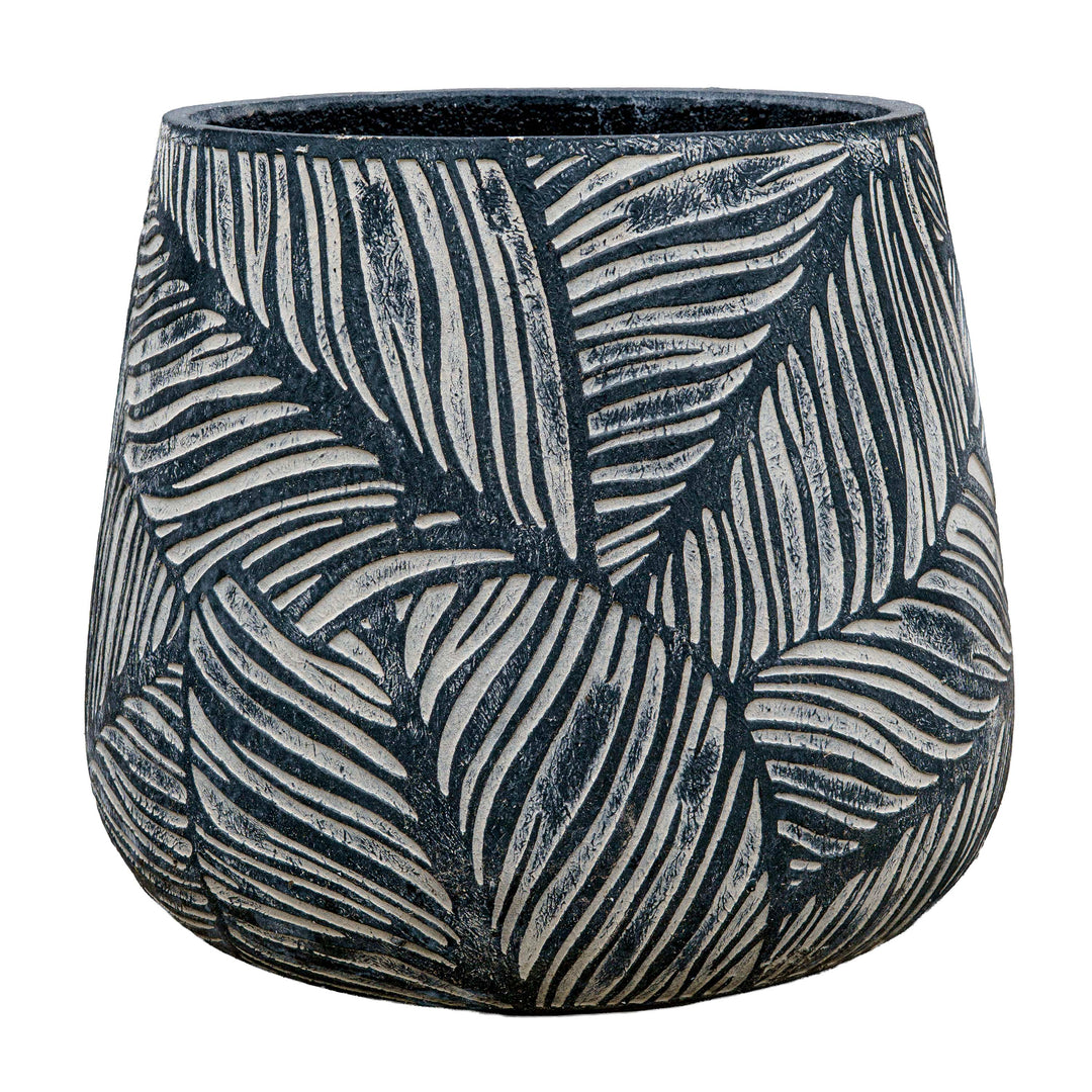 Leaf Texture Cement Pot