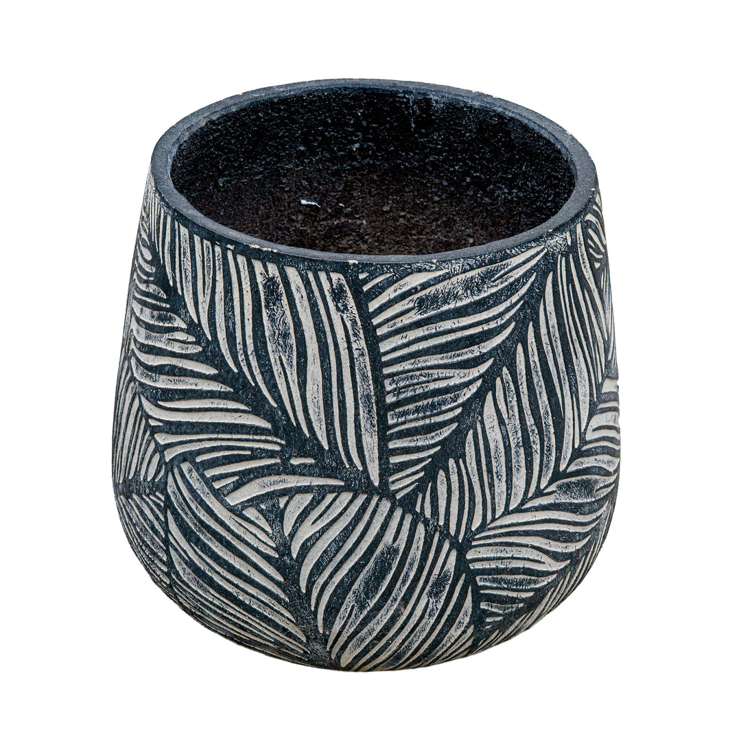 Leaf Texture Cement Pot