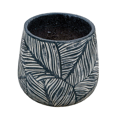 Leaf Texture Cement Pot