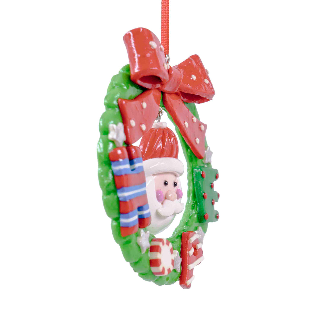 Santa Wreath Hanging Ornaments