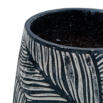 Leaf Texture Cement Pot
