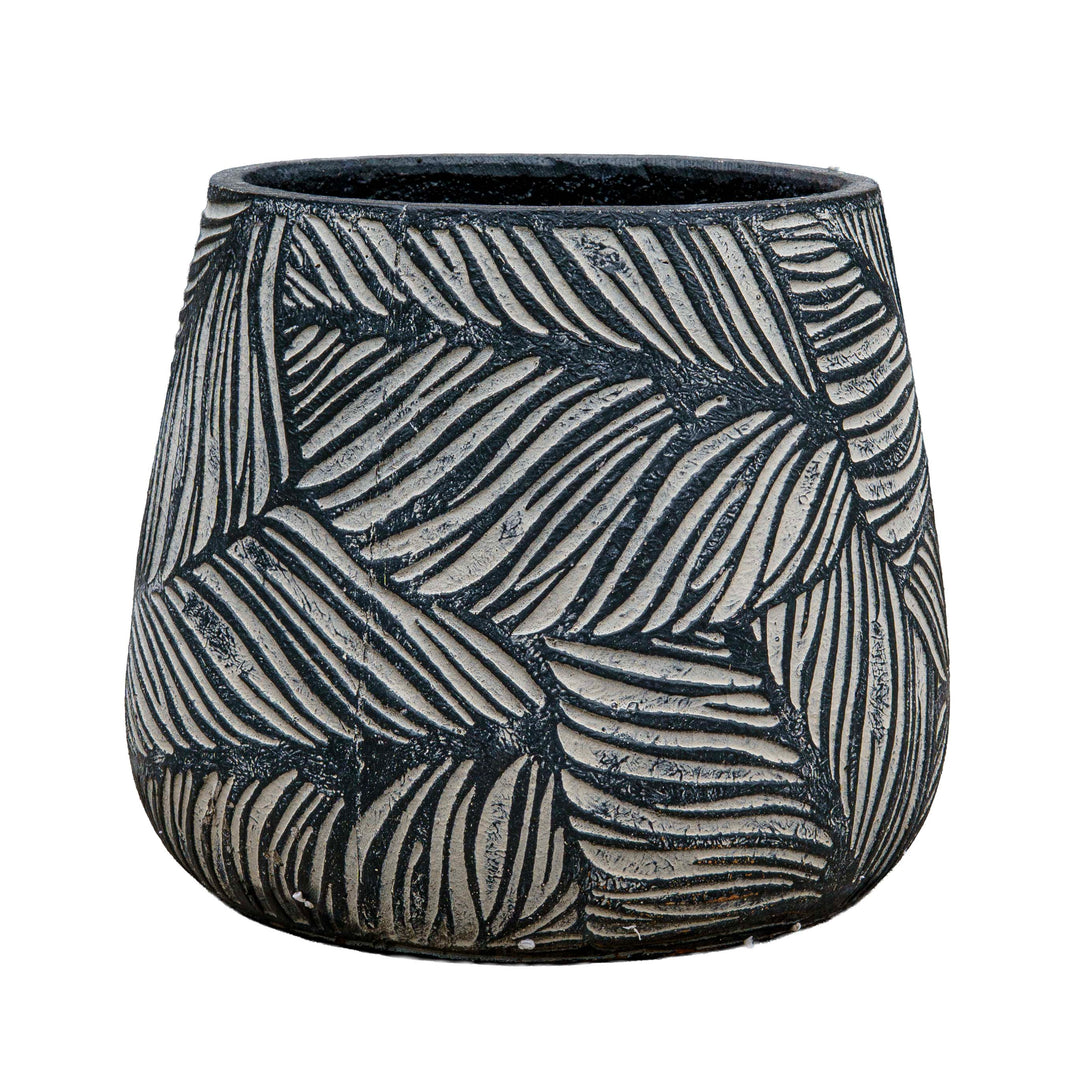 Leaf Texture Cement Pot