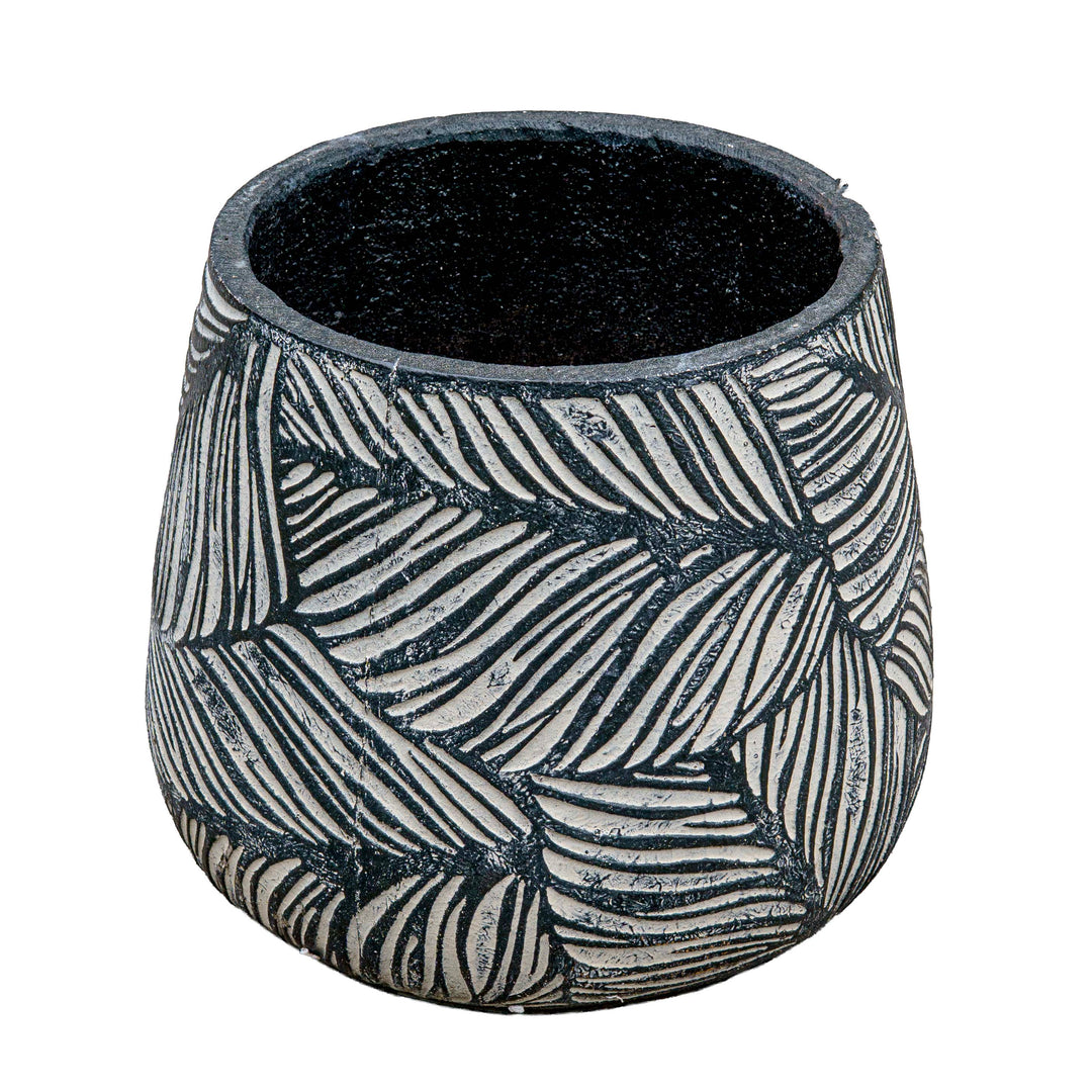 Leaf Texture Cement Pot