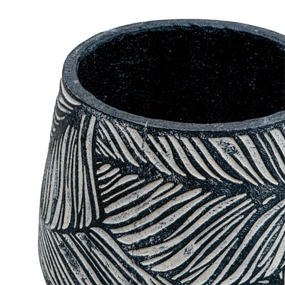 Leaf Texture Cement Pot