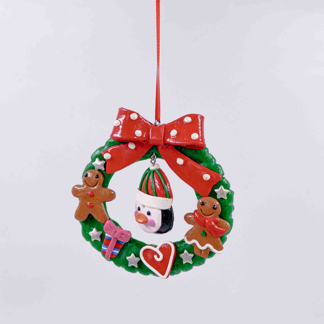 Elf Wreath Hanging Ornaments