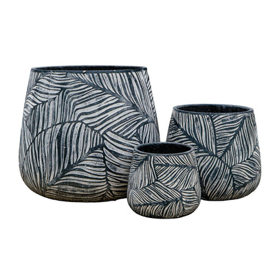 Leaf Texture Cement Pot