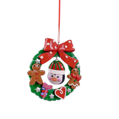 Elf Wreath Hanging Ornaments