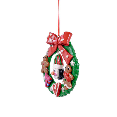 Elf Wreath Hanging Ornaments