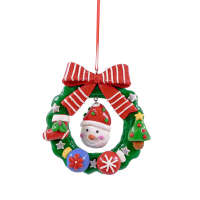 Snowman Wreath Hanging Ornaments