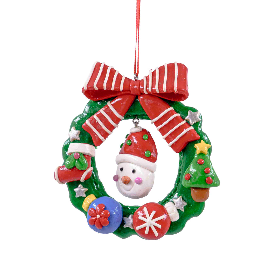 Snowman Wreath Hanging Ornaments