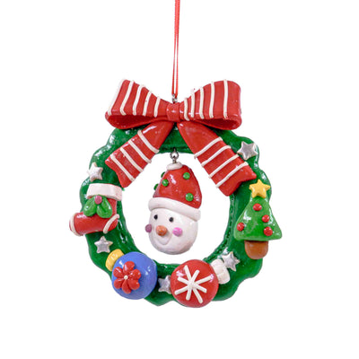 Snowman Wreath Hanging Ornaments