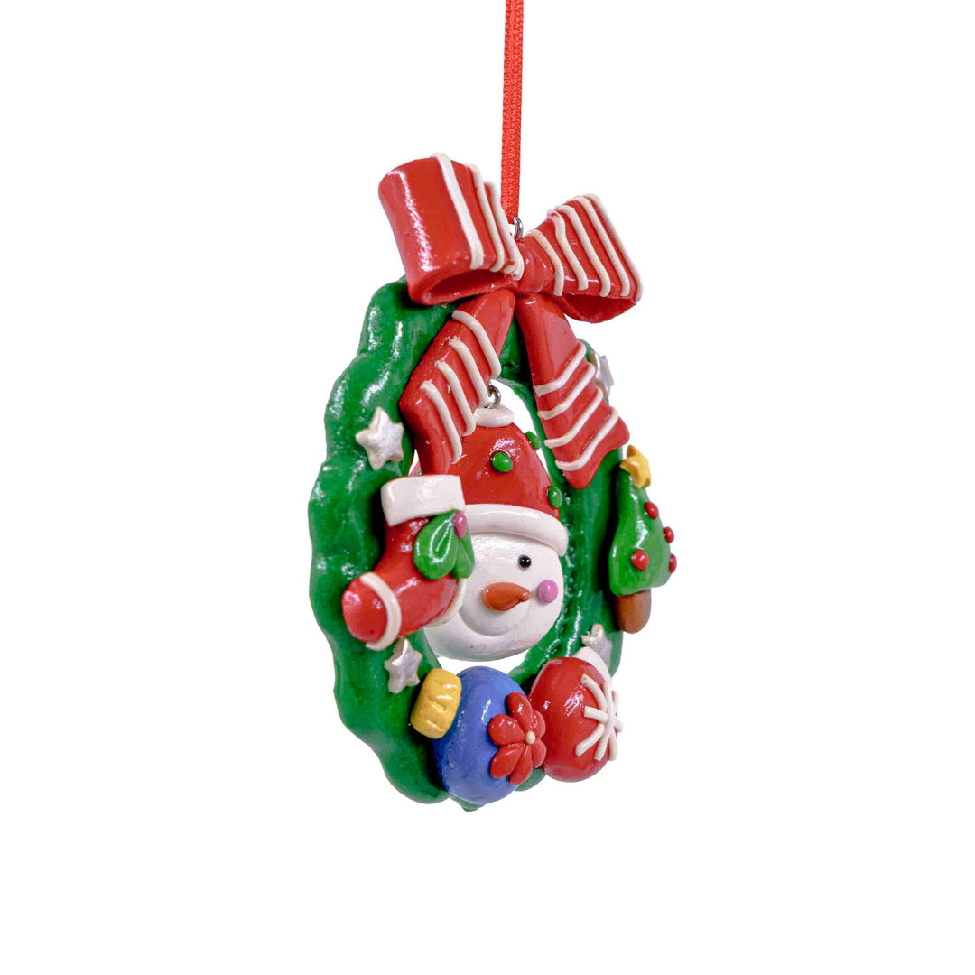 Snowman Wreath Hanging Ornaments