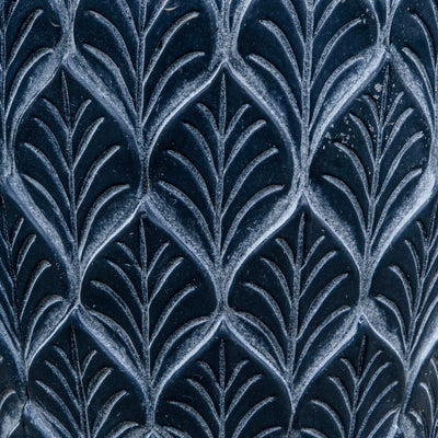 Etched Cement Planter Black