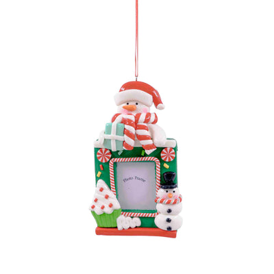 Snowman Cheer Photo Frame Ornament