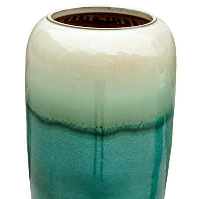 Aqua Mist Ceramic Floor Vase