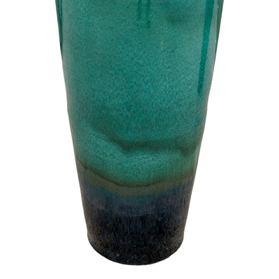 Aqua Mist Ceramic Floor Vase