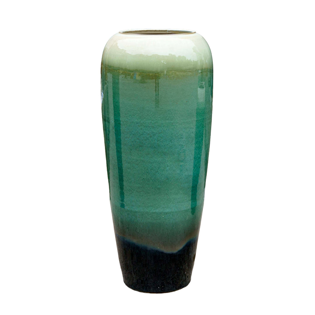 Aqua Mist Ceramic Floor Vase
