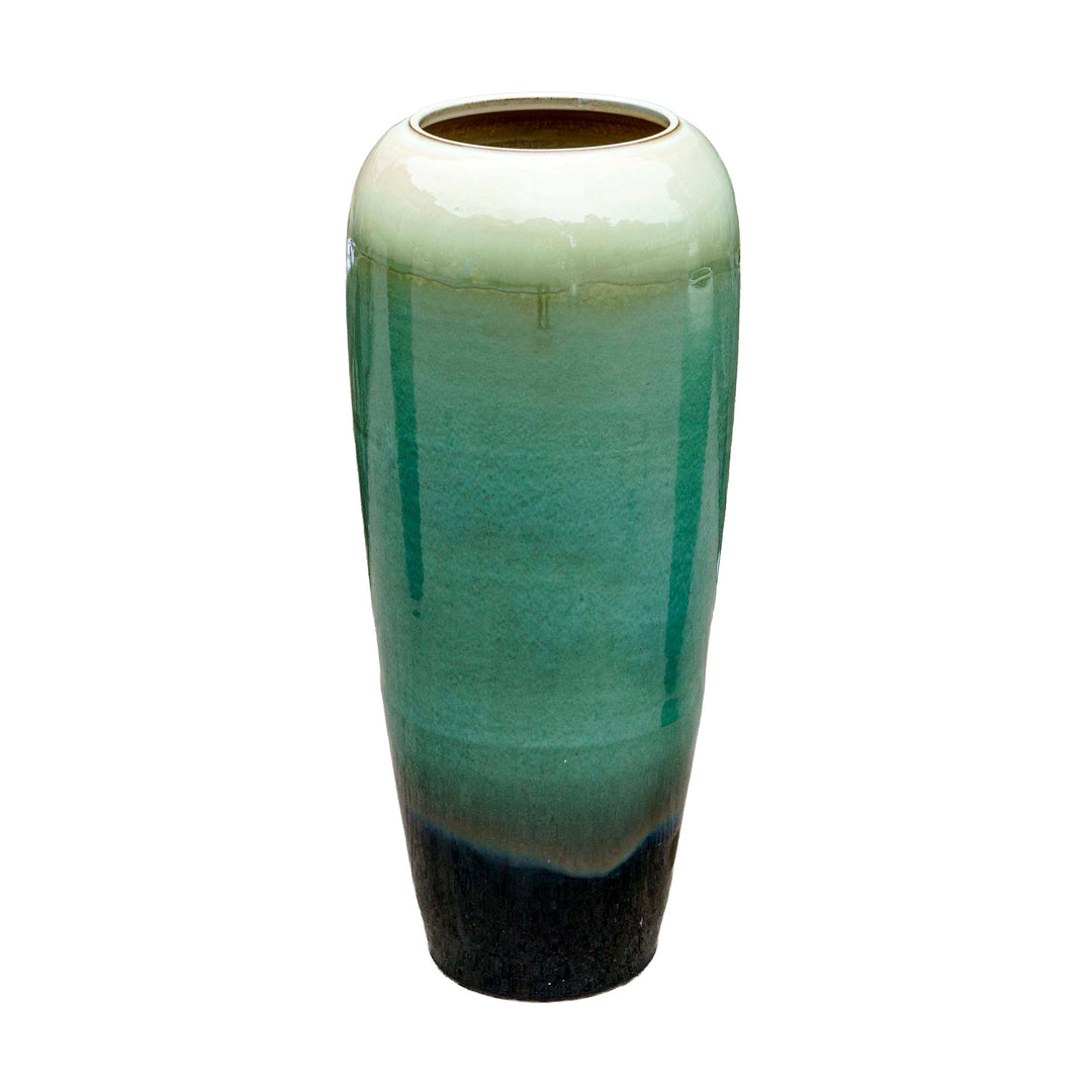 Aqua Mist Ceramic Floor Vase
