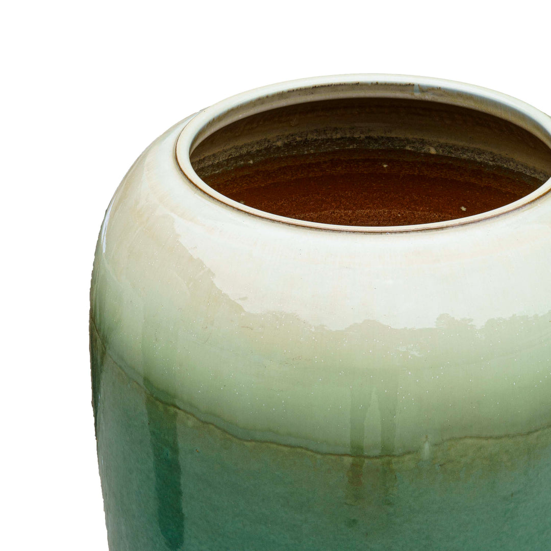 Aqua Mist Ceramic Floor Vase