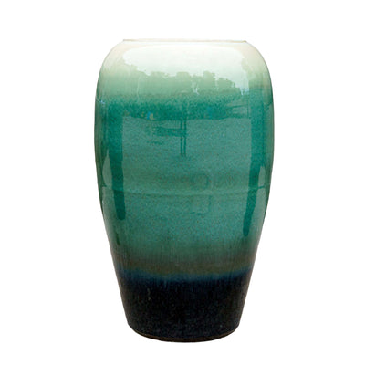 Aqua Mist Ceramic Floor Vase