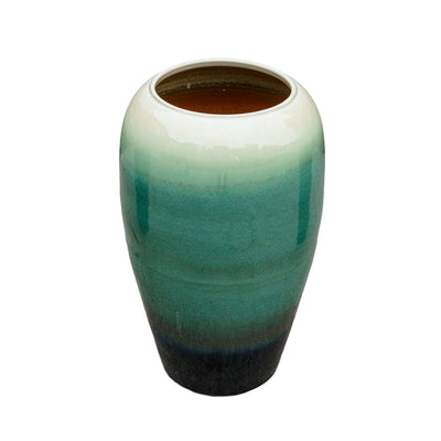 Aqua Mist Ceramic Floor Vase