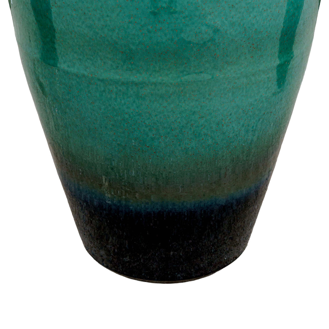 Aqua Mist Ceramic Floor Vase