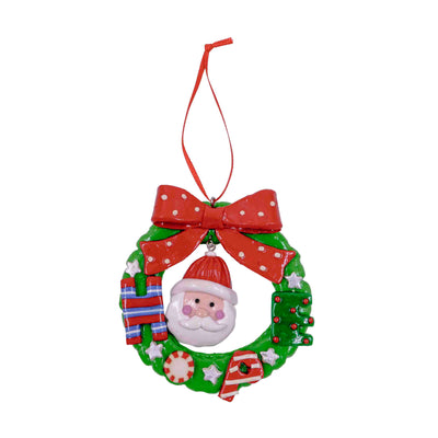 Santa Wreath Hanging Ornaments