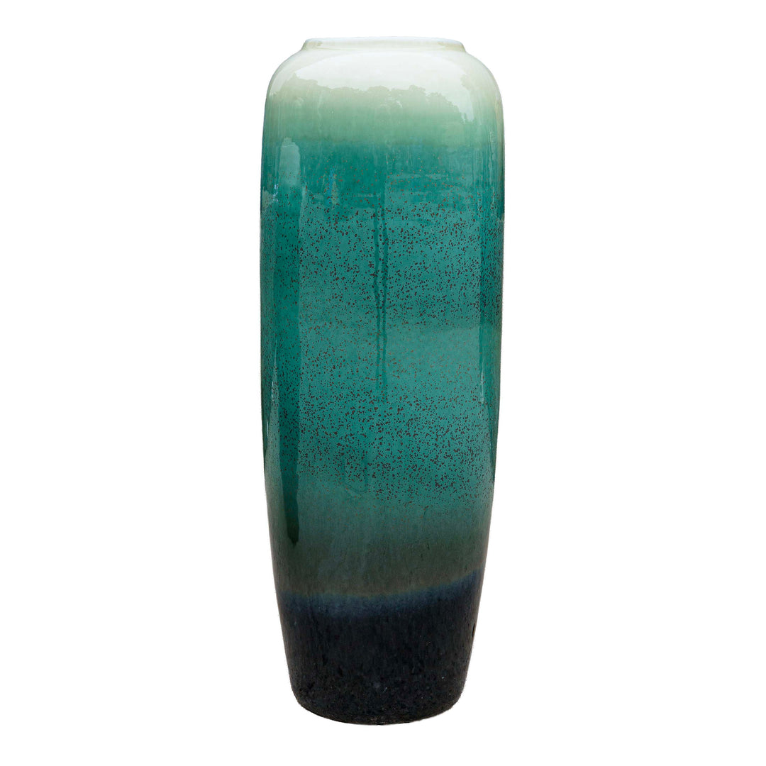 Aqua Mist Ceramic Floor Vase