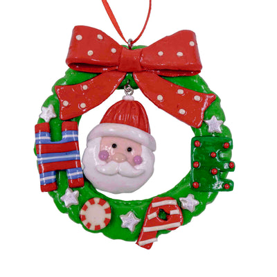 Santa Wreath Hanging Ornaments