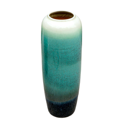 Aqua Mist Ceramic Floor Vase