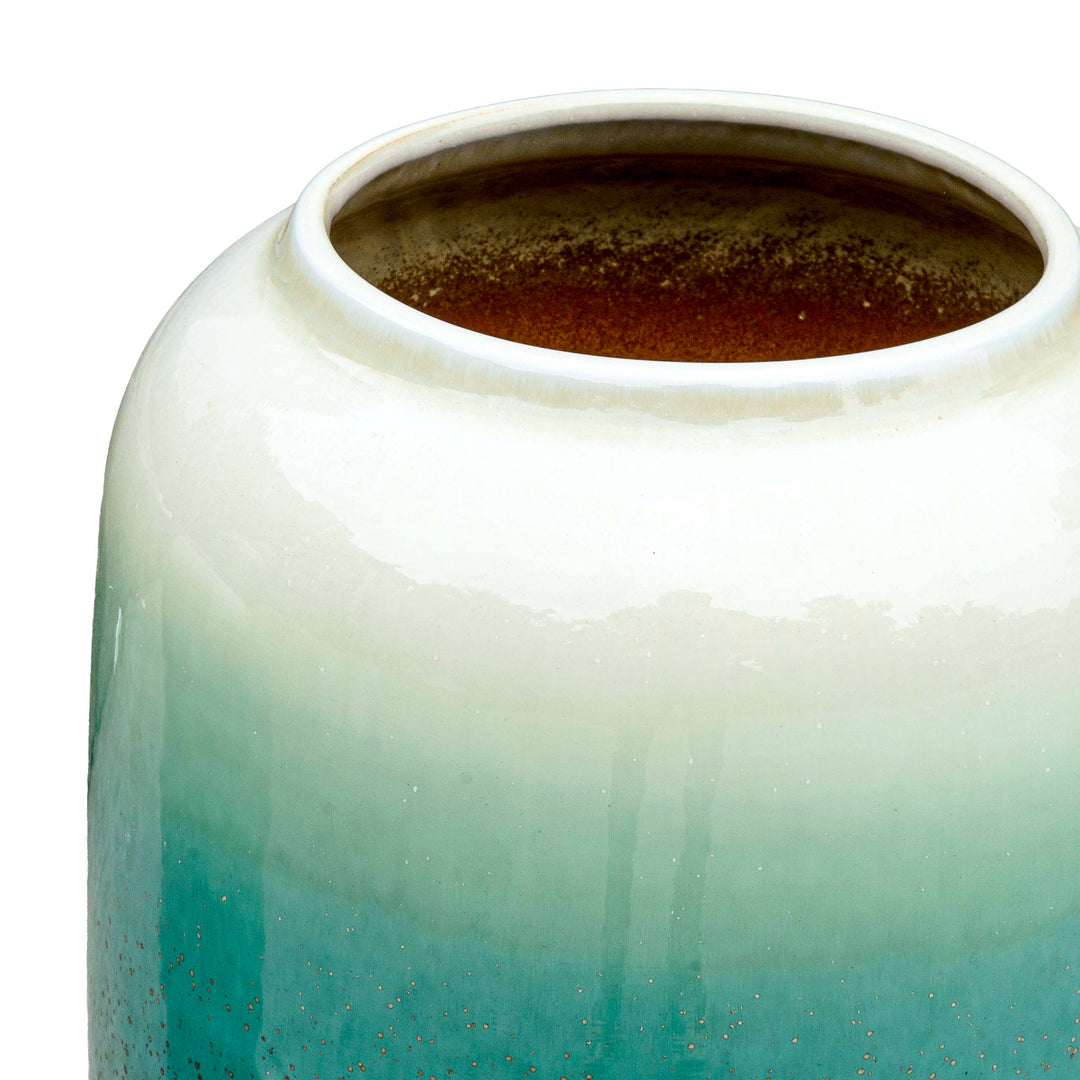 Aqua Mist Ceramic Floor Vase