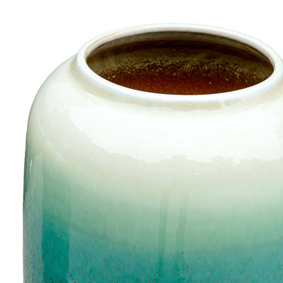 Aqua Mist Ceramic Floor Vase